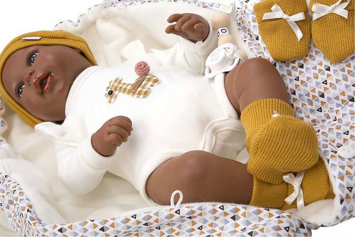 Muñecas Arias Muñeca Reborn 45 cm Rafael con Saco Portabebé Español