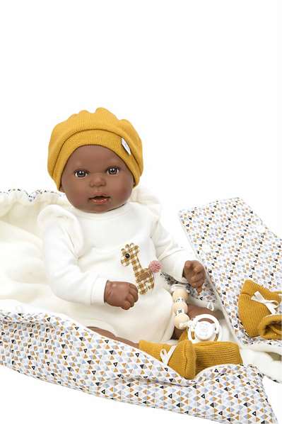 Muñecas Arias Muñeca Reborn 45 cm Rafael con Saco Portabebé Español