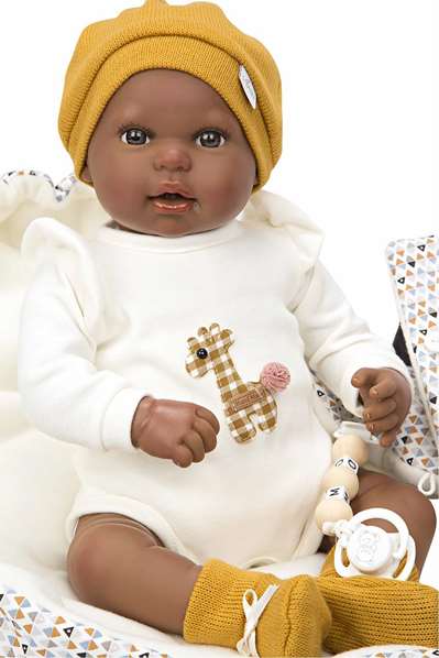 Muñecas Arias Muñeca Reborn 45 cm Rafael con Saco Portabebé Español