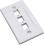 Intellinet Panel de 3 puertos para módulos Keystone blanco