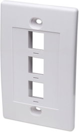 Intellinet Panel de 3 puertos para módulos Keystone blanco