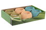 DKD Home Decor Set de Velas de Cemento Rugoso con Aroma a Coco