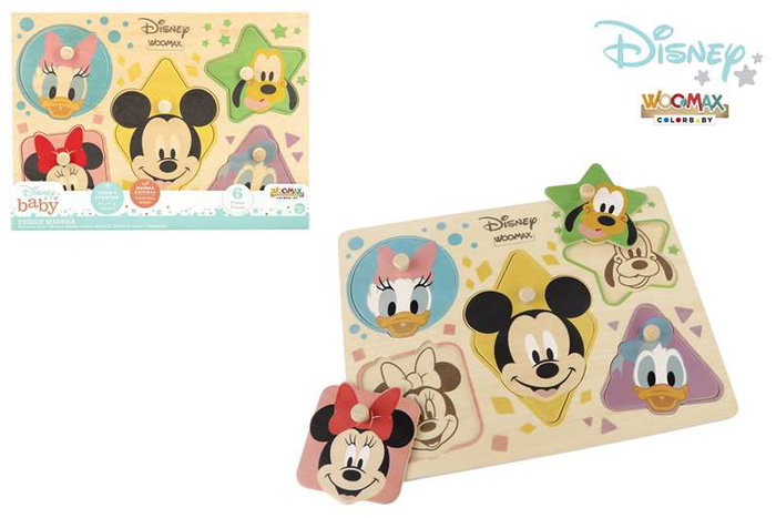 WOOMAX Puzzle de madera Disney encajable 30x22 cm WOOMAX Puzzle de madera Disney encajable 30x22 cm