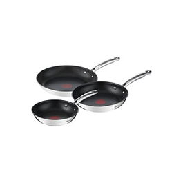 Sartén Tefal G732S334 Negro Acero Acero Inoxidable Ø 24 cm Ø 20 cm (3 Unidades)