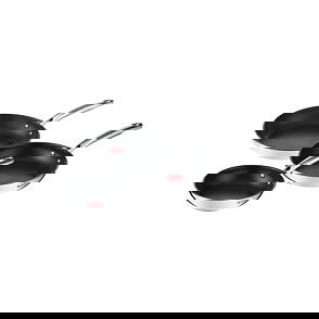 Tefal Duetto+ G732S3 Set de 3 Sartenes Antiadherentes de Titanio, 20/24/28 cm, para Inducción, Negro, con Indicador Thermosignal Tefal Duetto+ G732S3 Set de 3 Sartenes Antiadherentes de Titanio, 20/24/28 cm, para Inducción, Negro, con Indicador Thermosignal