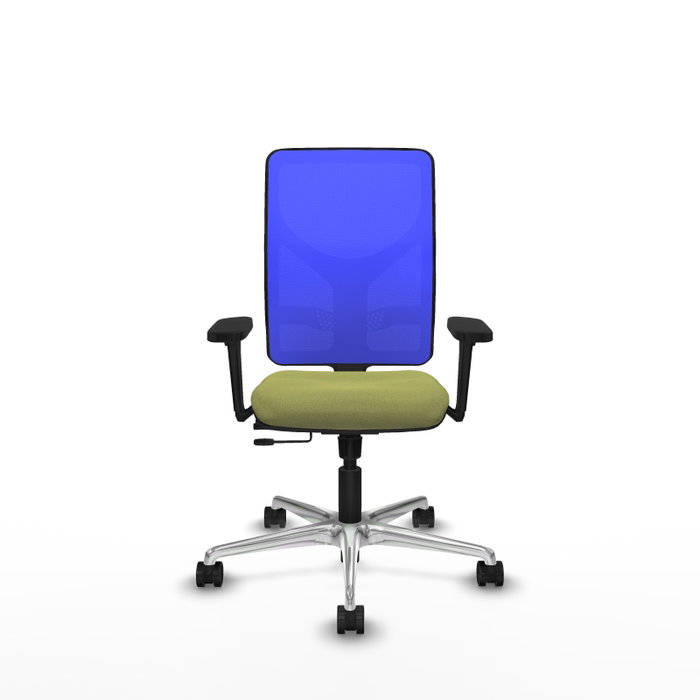 PIQUERAS Y CRESPO Silla de oficina Motilla con mecanismo Sincro/Traslack Verde oliva y Azul PIQUERAS Y CRESPO Silla de oficina Motilla con mecanismo Sincro/Traslack Verde oliva y Azul