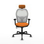 PIQUERAS Y CRESPO Silla de oficina Jorquera Naranja y Blanco