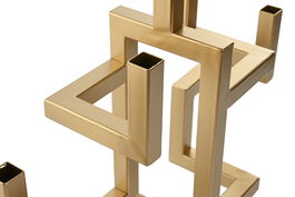 DKD Home Decor Candelabro Moderno Dorado Metal 12 x 29 x 38 cm