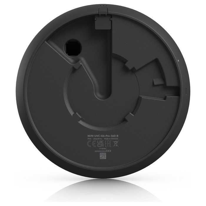 Ubiquiti UVC-G6-Pro-360-B - Cámara de Seguridad IP 360° G6 Pro, 12MP, Interior y Exterior, PoE+, Negro