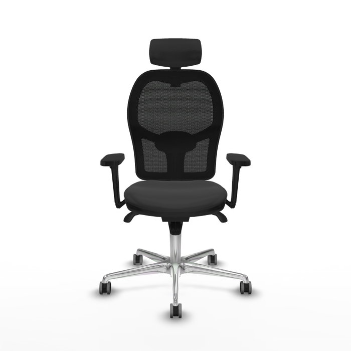 PIQUERAS Y CRESPO Silla de oficina Jorquera con mecanismo Sincro, Gris oscuro y Negro