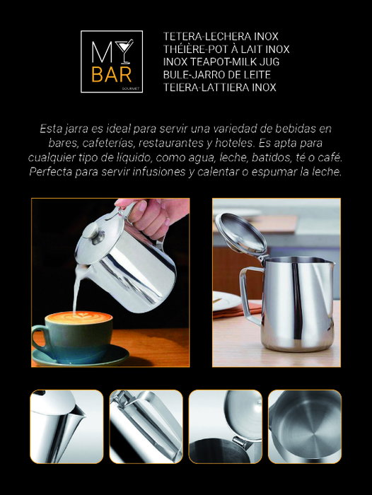 My Bar Tetera-Lechera Acero Inoxidable 350ml (6 Unidades)