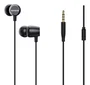 Aiwa Auriculares Intrauditivos ESTM-20BK con Micrófono, Cable 3.5mm, Almohadillas S/M/L Incluidas, Color Negro