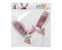 Diadema Orejas Conejo Y Flores Tonos Pastel Con Glitter Rosa Para Niñas Y Adultas