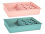 Kipit Organizador Cajón 16 Huecos Surtidos Rosa Verde 33 x 9 x 49 cm (Set de 6)