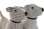 DKD Home Decor Sujetapuertas Algodón Diseño Perro y Rayas, Pack de 2