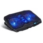 Spirit of Gamer Airblade 600 Base Refrigeradora para Portátil hasta 17 Pulgadas, 4 Ventiladores (2x12cm + 2x7cm), 1500 RPM, Luz LED Azul, Control LCD, USB, Negro/Azul