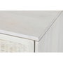 DKD Home Decor Mueble TV Mango y Ratán Blanco Roto 128x40x45 cm