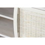 DKD Home Decor Mueble TV Mango y Ratán Blanco Roto 128x40x45 cm