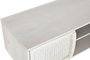 DKD Home Decor Mueble TV Romántico Blanco Roto Mango y Ratán 128 x 40 x 45 cm