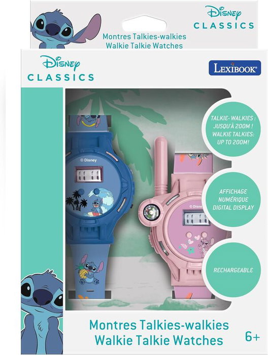LEXIBOOK Reloj Walkie Talkie Disney Stitch