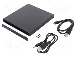 Qoltec Carcasa para unidad óptica CD/DVD SATA USB 2.0 9.5mm