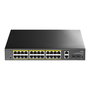 Cudy GS1026PS2 Switch Gigabit de 24 Puertos PoE+, 300W, con 2 Puertos RJ45 Uplink y 2 Ranuras SFP, No Administrado, Rack