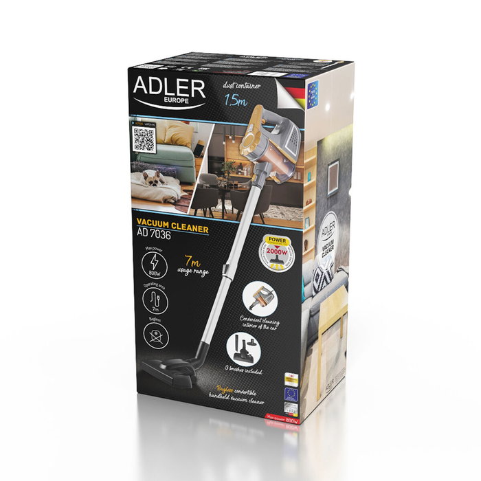 Adler Aspiradora escoba AD 7036 con cable, sin bolsa, 800 W Adler Aspiradora escoba AD 7036 con cable, sin bolsa, 800 W