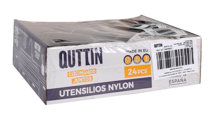 Quttin Cucharon de Nylon Negro 30 x 8.5 cm (24 Unidades)
