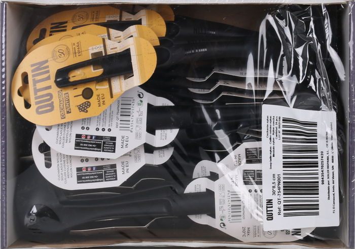 Quttin Cucharon de Nylon Negro 30 x 8.5 cm (24 Unidades)