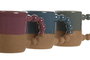 DKD Home Decor Set de 12 Tazas de Gres Esmaltado 330ml Surtido de Colores