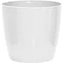 Garden Id Maceta brillante 01602601 Blanco Brillante con ruedas 30 x 27 cm Aspecto cerámico Impermeable Fácil de mover