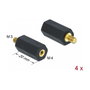 DeLOCK Separador M4 x M3 Hexagonal 20 mm Negro 4 Piezas