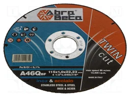ABRA BETA Disco cortante de 115mm x 1mm