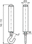 PIZZATO ELETTRICA Tornillo con gancho FAST line FC/FD/FL/FP
