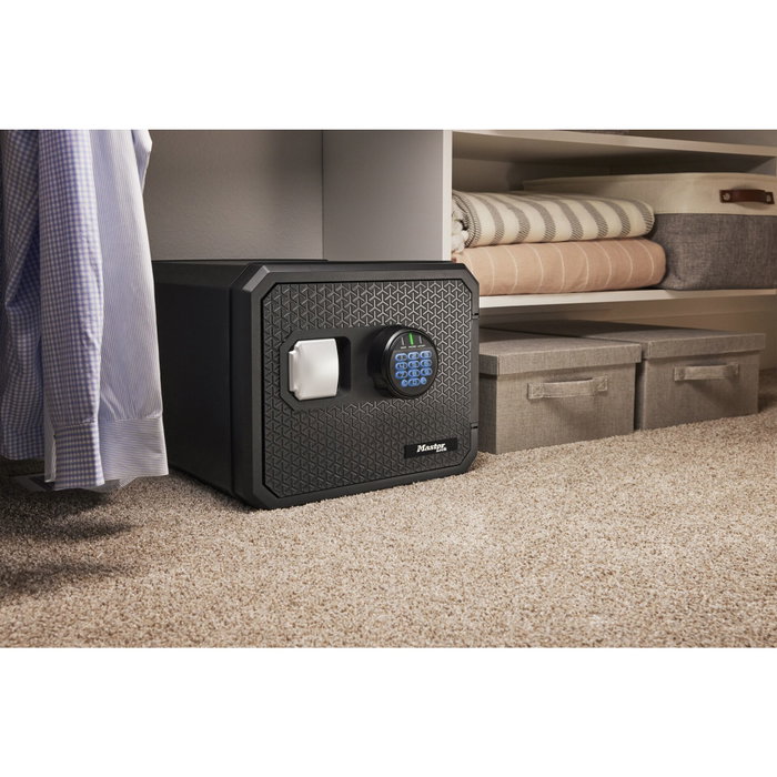 Master Lock Caja Fuerte FPW082FTCML Ignífuga y Resistente al Agua con Combinación Electrónica Formato L