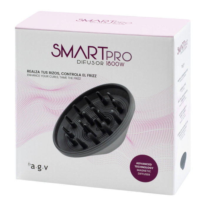 By AGV Pack Secador de Pelo y Difusor Smart Pro 1800W Iónico Silencioso Secado Rápido