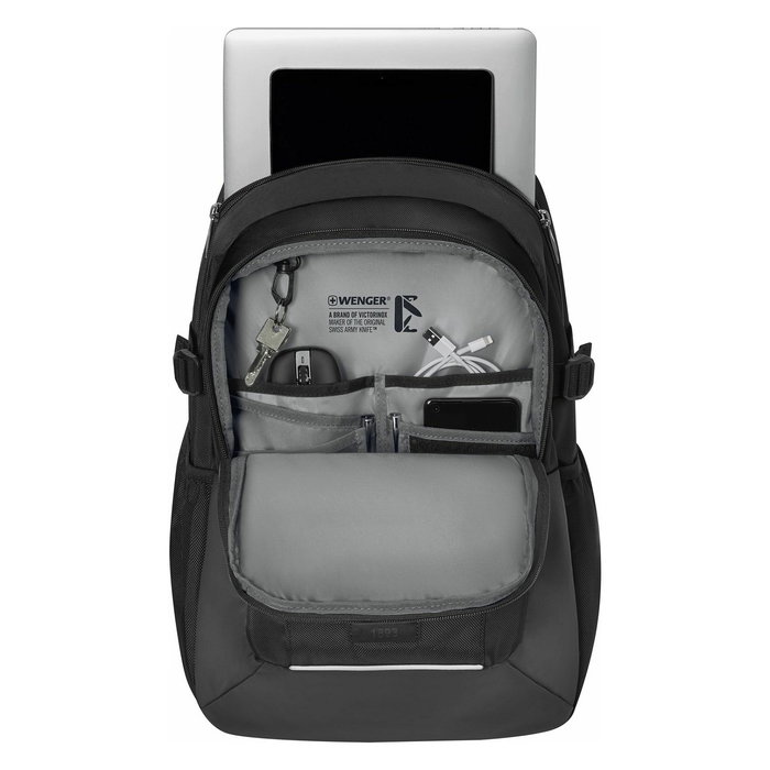 Wenger XE Ryde Mochila Portátil 40.6 cm (16 Pulgadas) con Compartimento para Tablet, Gris y Negro, Poliéster Reciclado