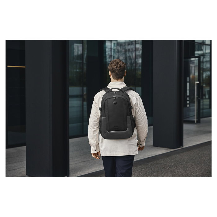 Wenger XE Ryde Mochila Portátil 40.6 cm (16 Pulgadas) con Compartimento para Tablet, Gris y Negro, Poliéster Reciclado