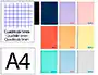 Liderpapel Cuaderno espiral A4 Wonder, 80 hojas, 90gr, cuadro 5mm con margen, tapa plástico, colores surtidos