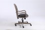 DKD Home Decor Silla de Abeto y PU Marrón Oscuro con Ruedas
