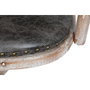 DKD Home Decor Silla de Abeto y PU Marrón Oscuro con Ruedas