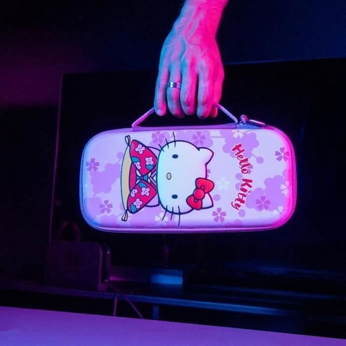 Konix Estuche protector y de transporte Hello Kitty Nintendo Switch 2 - Rosa