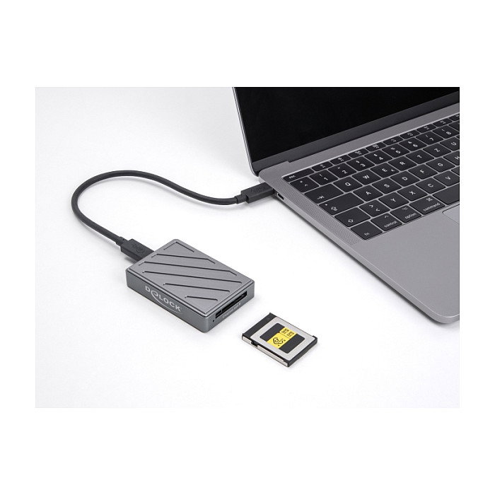 DeLOCK 91021 Lector de tarjetas CFexpress 2.0 Type B USB4 Gen 3x2 Type-C Gris