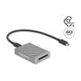 DeLOCK 91021 Lector de tarjetas CFexpress 2.0 Type B USB4 Gen 3x2 Type-C Gris