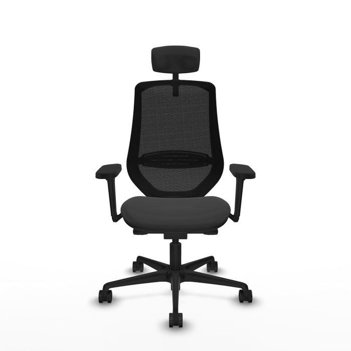 PIQUERAS Y CRESPO Silla de oficina Mardos con mecanismo Sincro/Traslack, Gris oscuro y Negro