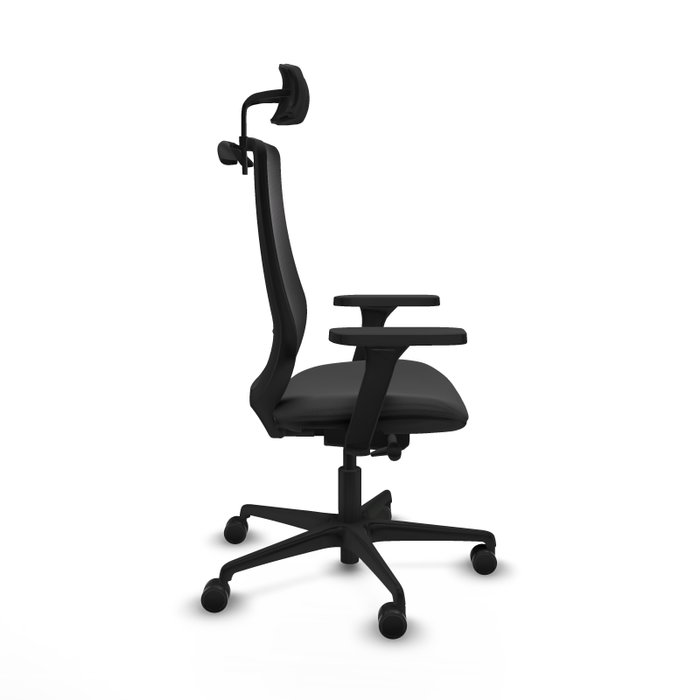 PIQUERAS Y CRESPO Silla de oficina Mardos con mecanismo Sincro/Traslack, Gris oscuro y Negro