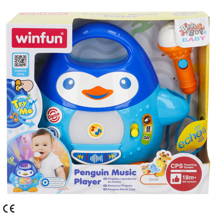 Winfun Karaoke pingüino con luces y sonidos
