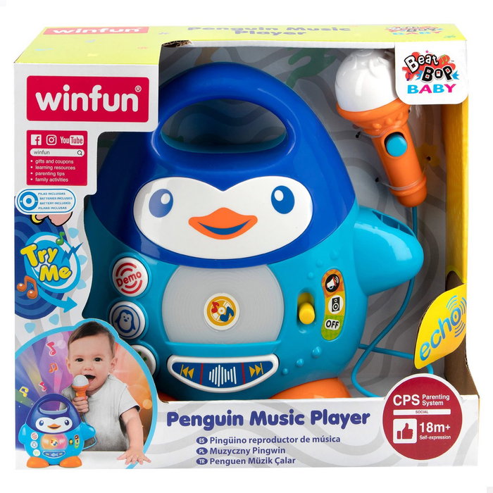 Winfun Karaoke pingüino con luces y sonidos