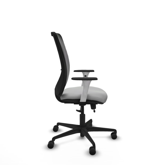 PIQUERAS Y CRESPO Silla de oficina Zulema con mecanismo Sincro/Traslack, Gris claro y Negro