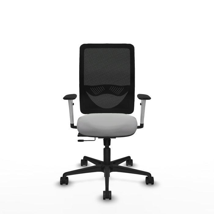 PIQUERAS Y CRESPO Silla de oficina Zulema con mecanismo Sincro/Traslack, Gris claro y Negro